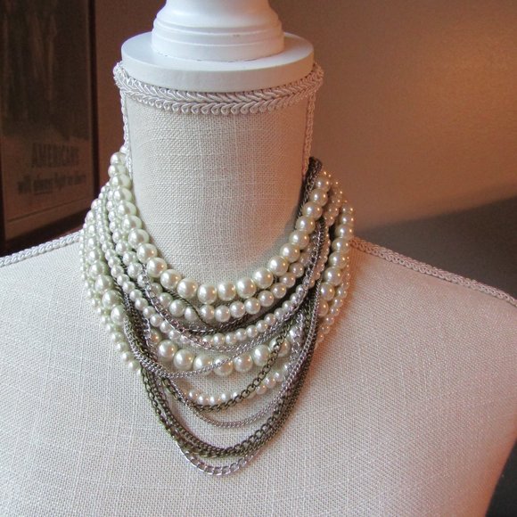 ANTHROPOLOGIE Lena Bernard Multi Pearl Necklace - Picture 2 of 5